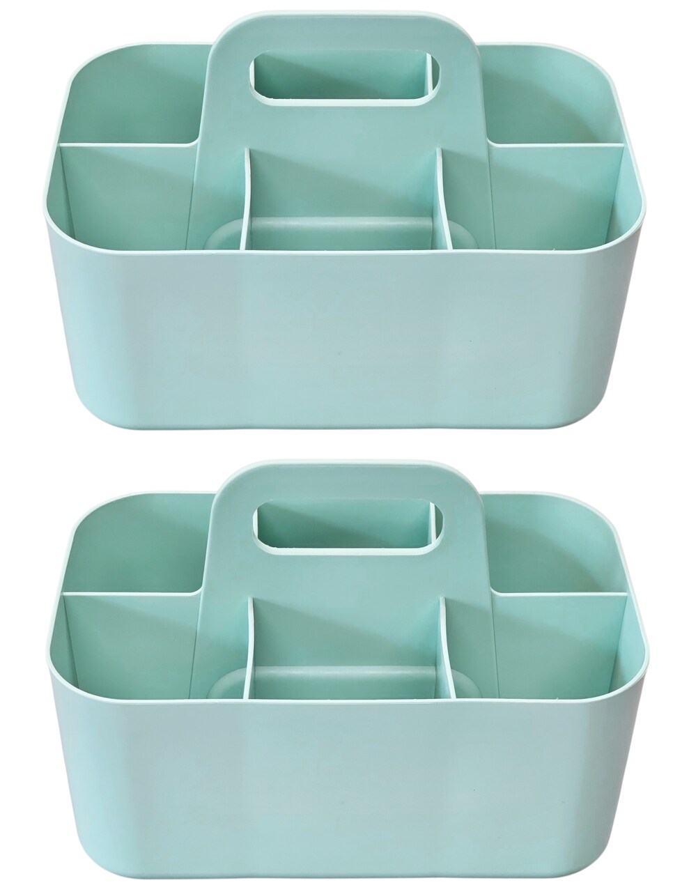 Enjoy Organizer 2 Pack Small Stackable and Portable Simple 6-Compartment Art Caddy - Made In USA